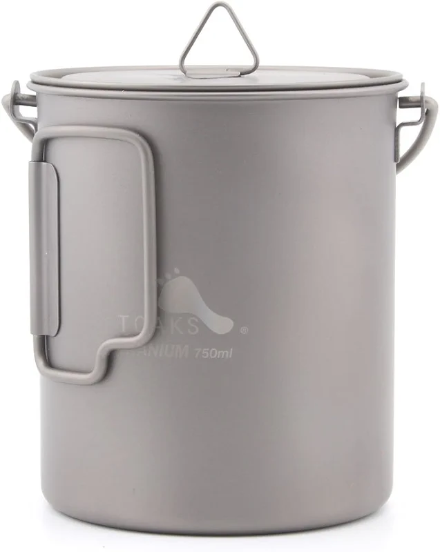 TOAKS Titanium 750ml Pot with Bail Handle for Ultralight Camping — image 3