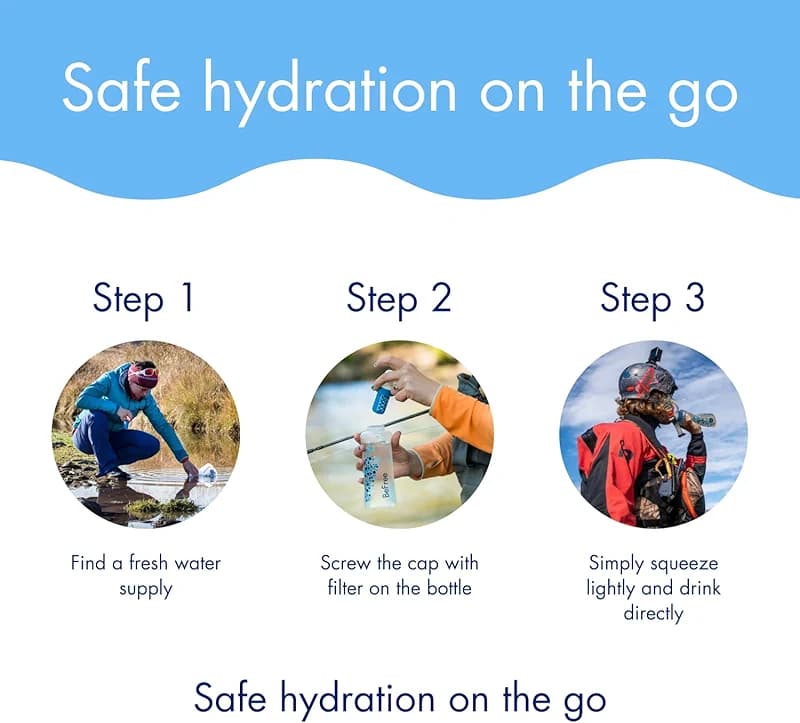 Katadyn BeFree 1.0L Ultralight Collapsible Water Filter Bottle for Hiking — image 2