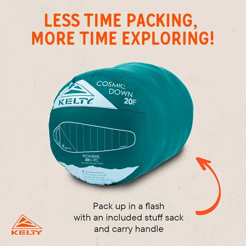 Kelty Cosmic 20 Down Mummy Sleeping Bag for Backpacking — image 3