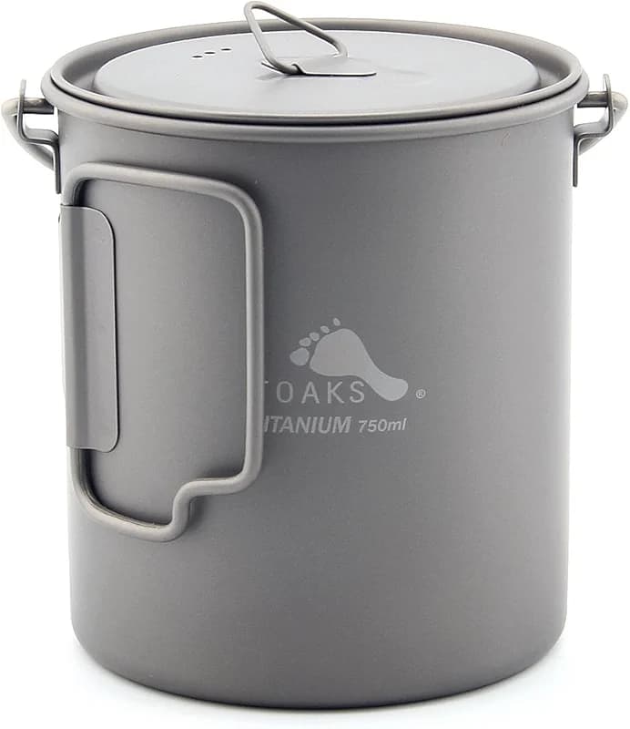 TOAKS Titanium 750ml Pot with Bail Handle for Ultralight Camping — image 4