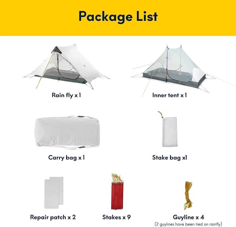 LANSHAN Ultralight Tent 3-Season Backpacking Tent for 1-Person or 2-Person — image 2