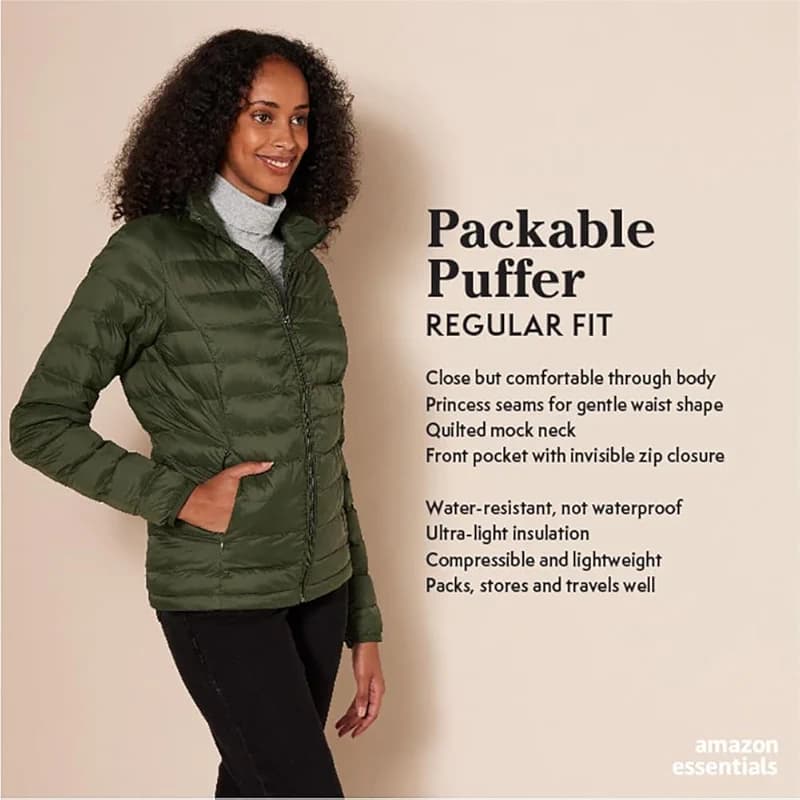 Amazon Essentials Women's Lightweight Long-Sleeve Water-Resistant Packable — image 3