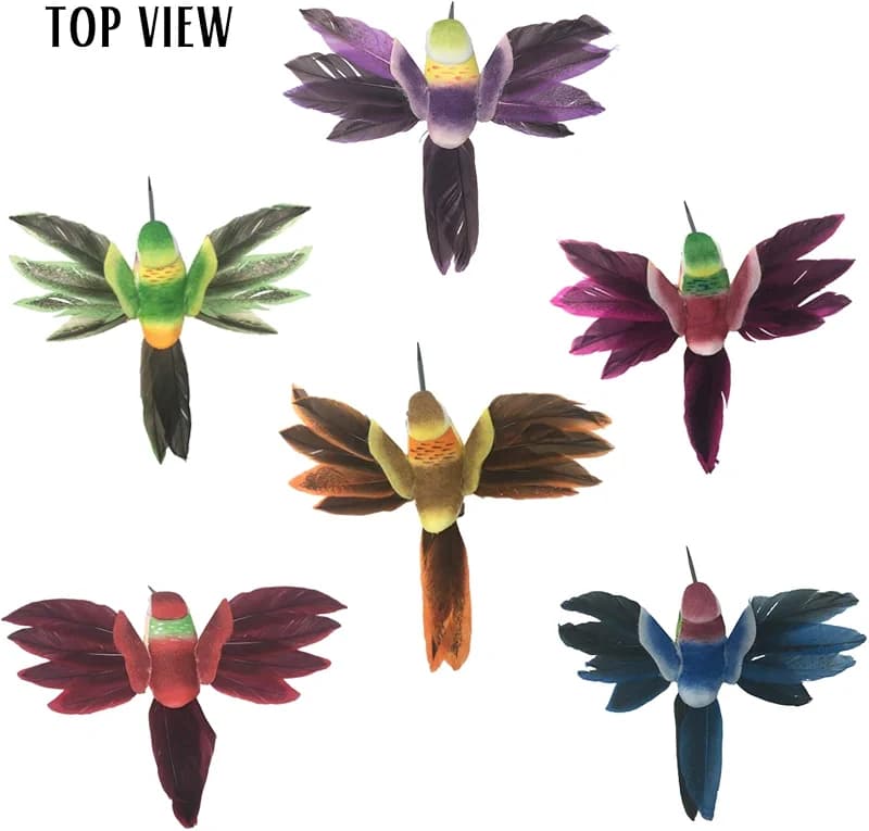 Hummingbird Clip On Decorations - Set of 12- Wings Spread - Assorted — image 4