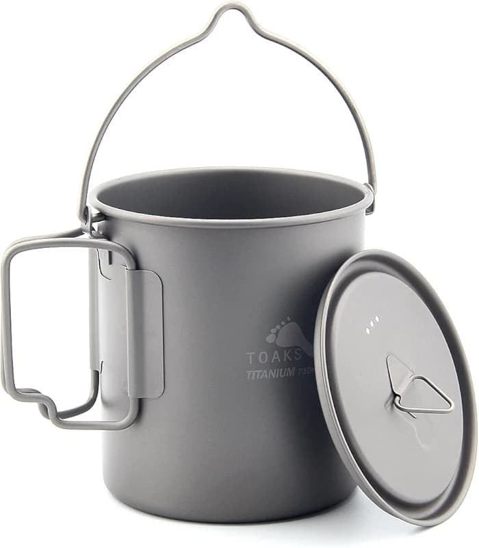 TOAKS Titanium 750ml Pot with Bail Handle for Ultralight Camping — image 2