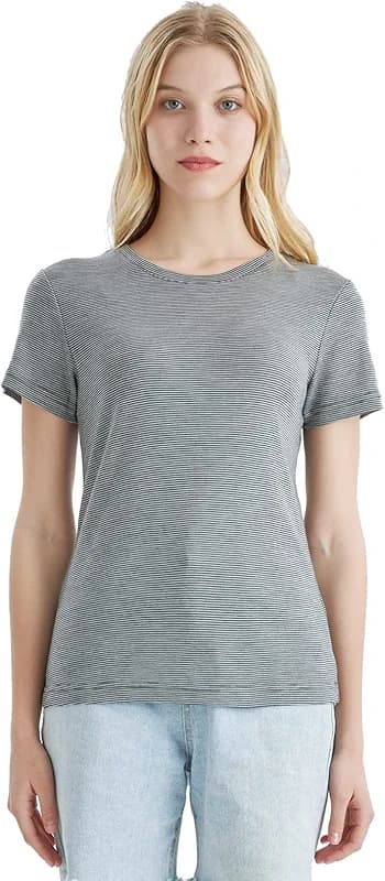 Merino Protect 100% Merino Wool T Shirts Women Crew Neck Tops Short Sleeve — image 7