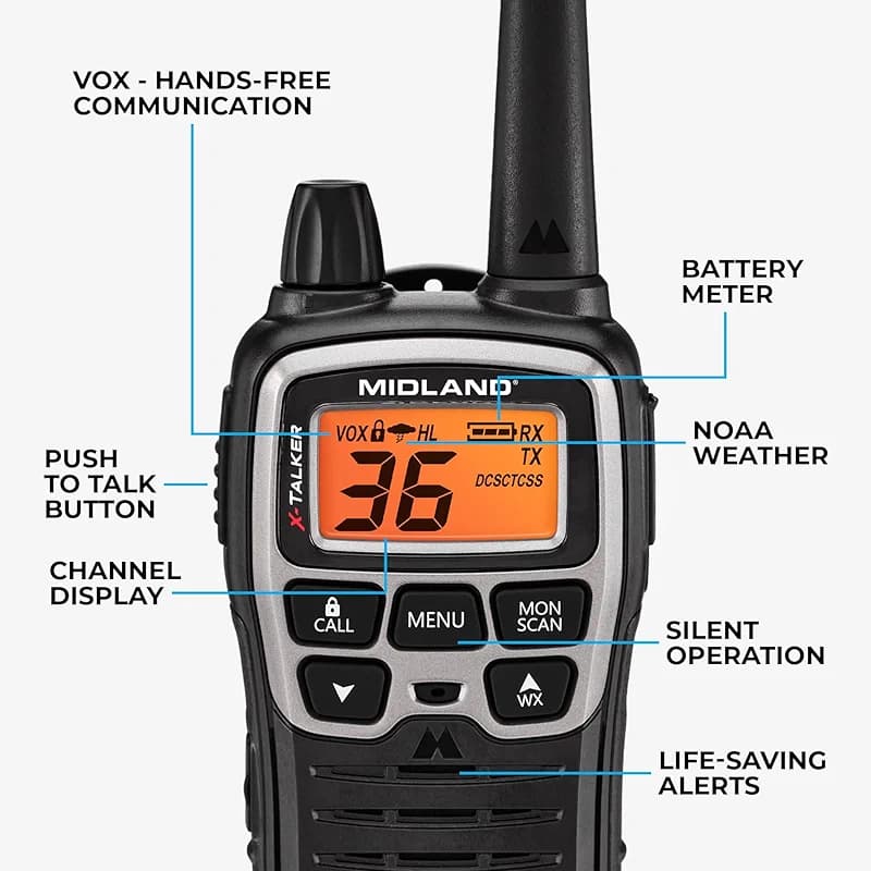 Midland T77VP5 X-TALKER Long Range Walkie-Talkie FRS Two-Way Radio for — image 2