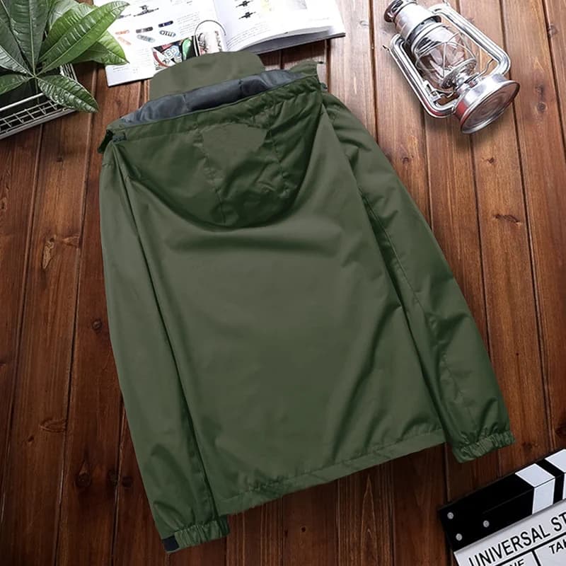 Kugnala Mens Lightweight Waterproof Jacket Windproof Rain Hooded jackets — image 4