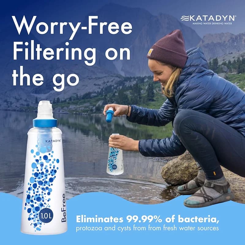 Katadyn BeFree 1.0L Ultralight Collapsible Water Filter Bottle for Hiking — image 3