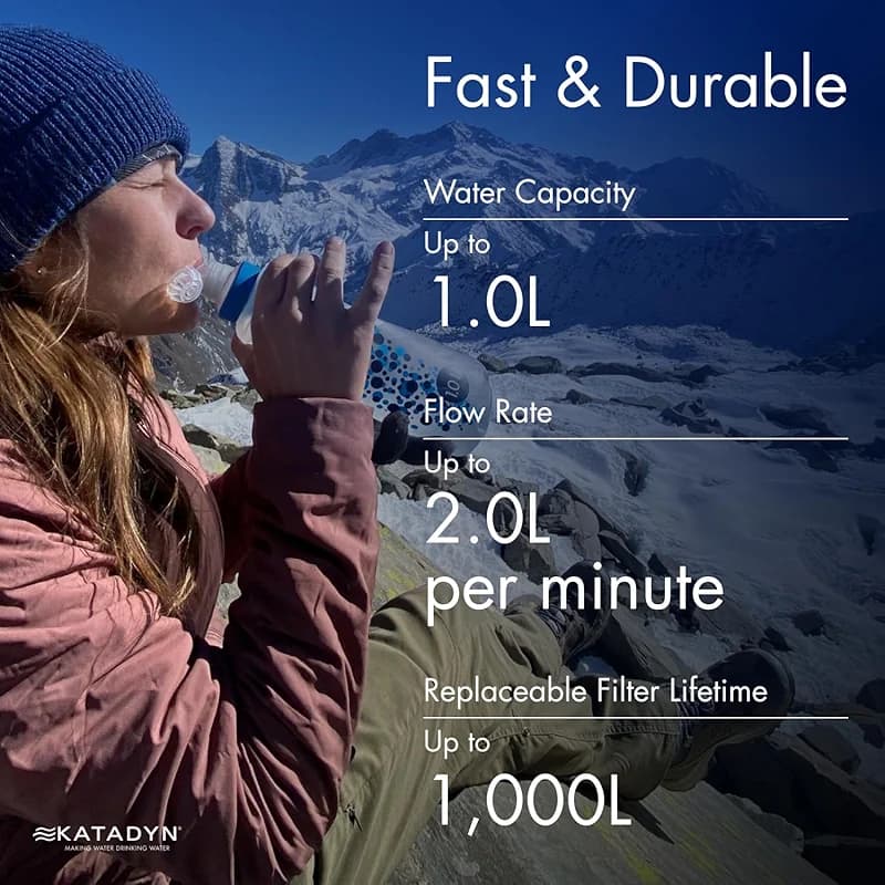 Katadyn BeFree 1.0L Ultralight Collapsible Water Filter Bottle for Hiking — image 5