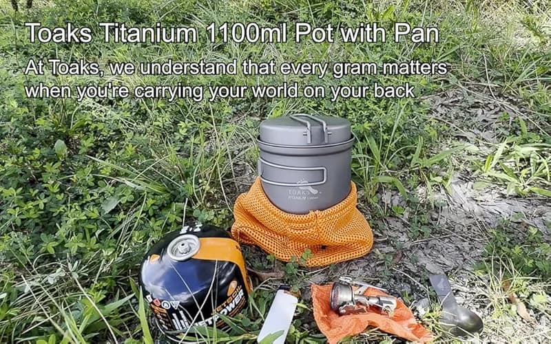 TOAKS Titanium 1100ml Pot with Pan — image 4