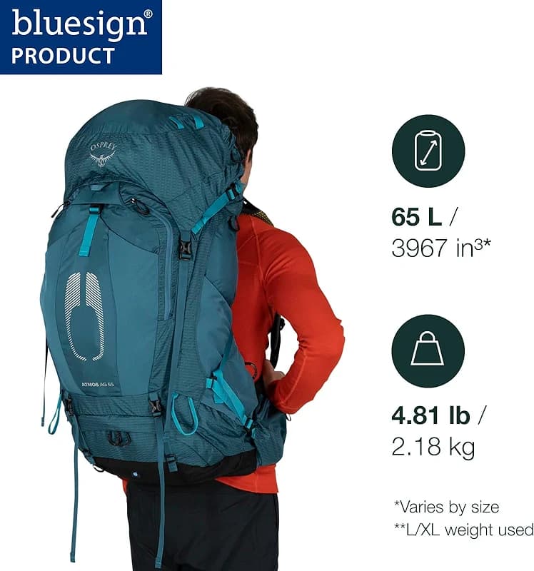 Osprey Atmos AG 65L Men's Backpacking Backpack — image 2