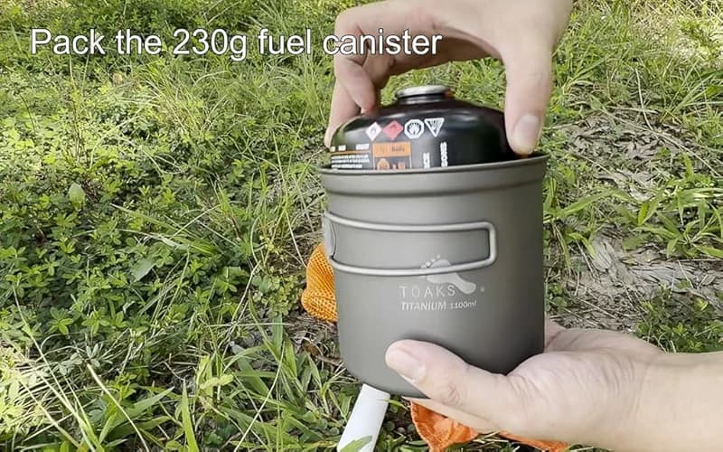 TOAKS Titanium 1100ml Pot with Pan — image 3