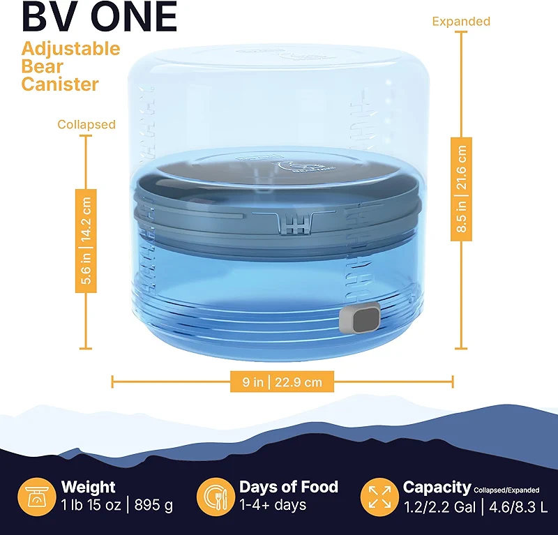 BearVault BV ONE Adjustable Bear Canister for Backpacking and Camping — image 2