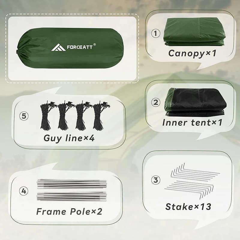 Forceatt Camping Tent 2/3/4 Person — image 2