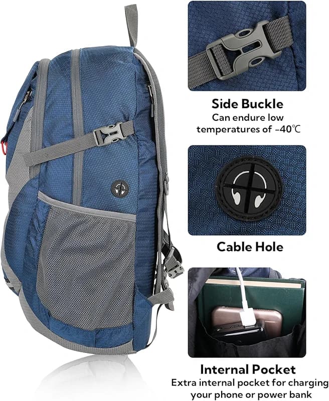 WATERFLY Lightweight Packable Hiking Backpack: 30L Foldable Travel Daypack — image 5