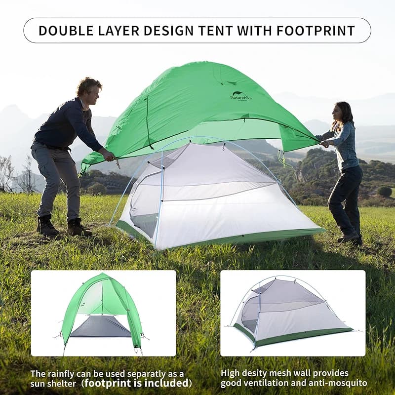 Naturehike Cloud-Up 2 Person Tent Lightweight Backpacking Tent with — image 3