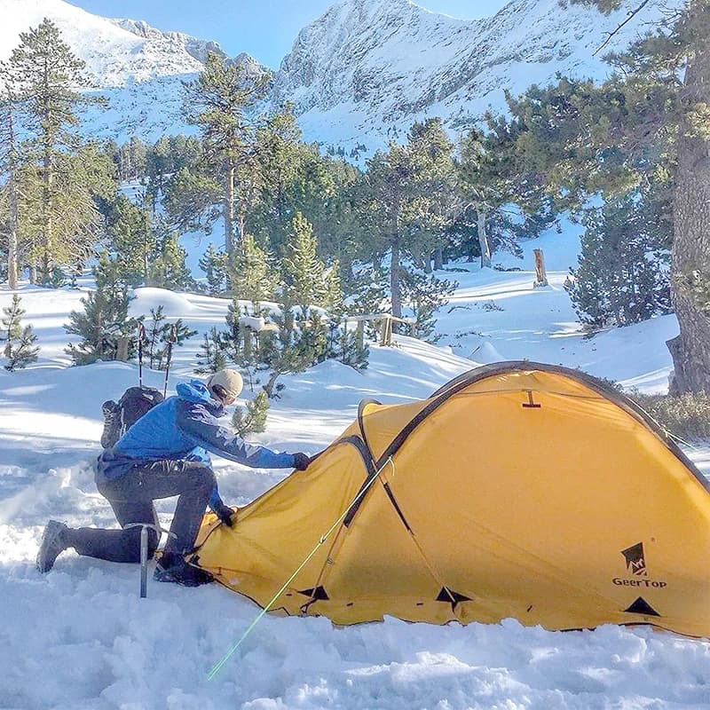 Geertop Portable 2 Person 4 Season Tent Waterproof Backpacking Tent Double — image 5