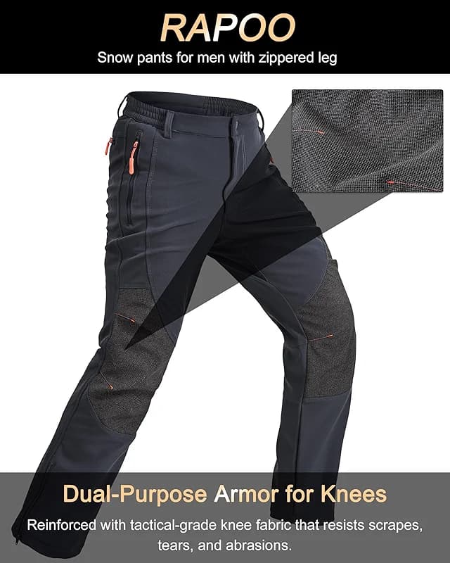Rapoo Snow Ski Softshell Waterproof Snowboard Winter Hiking Cargo Pants — image 2