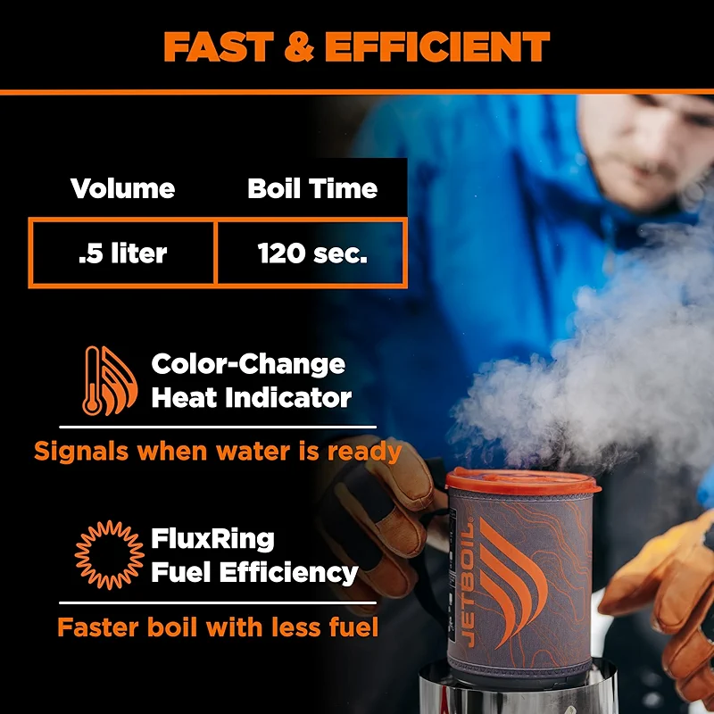 Jetboil Flash 1.0L Portable Fast Boil Stove with WindGuard for Camping and — image 8