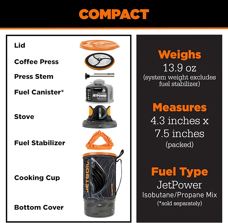 Jetboil Flash Java Portable Fast Boil Stove and Coffee Press for Camping — image 4