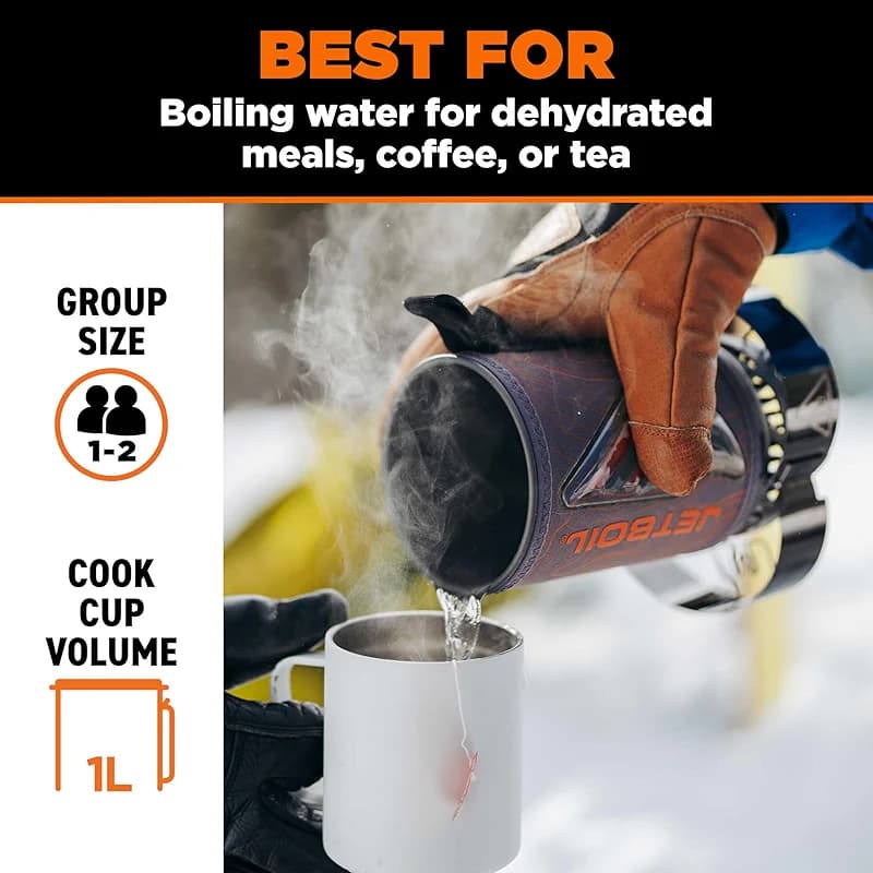 Jetboil Flash 1.0L Portable Fast Boil Stove with WindGuard for Camping and — image 5
