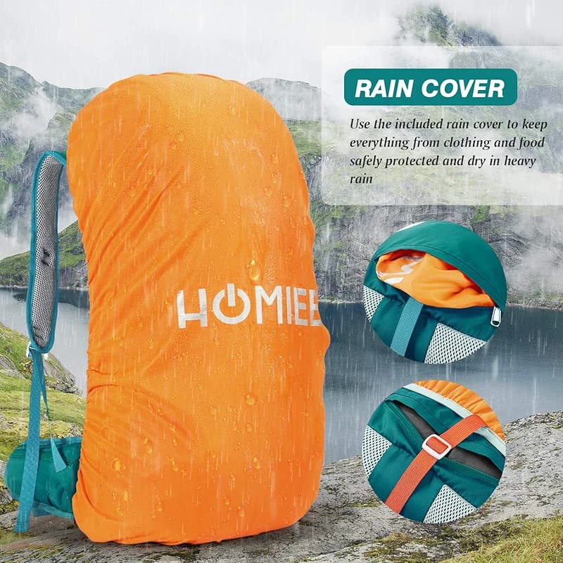 HOMIEE 50L Hiking Backpack Travel Bag Waterproof Camping Rucksack with — image 5