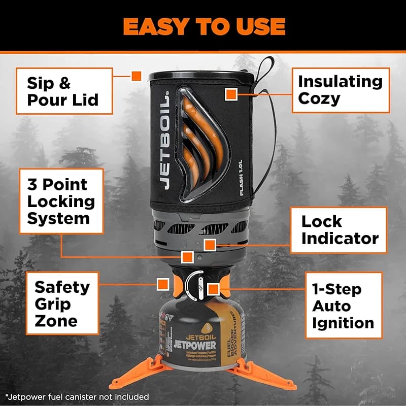 Jetboil Flash Portable Fast Boil Stove for Camping and Backpacking with — image 5