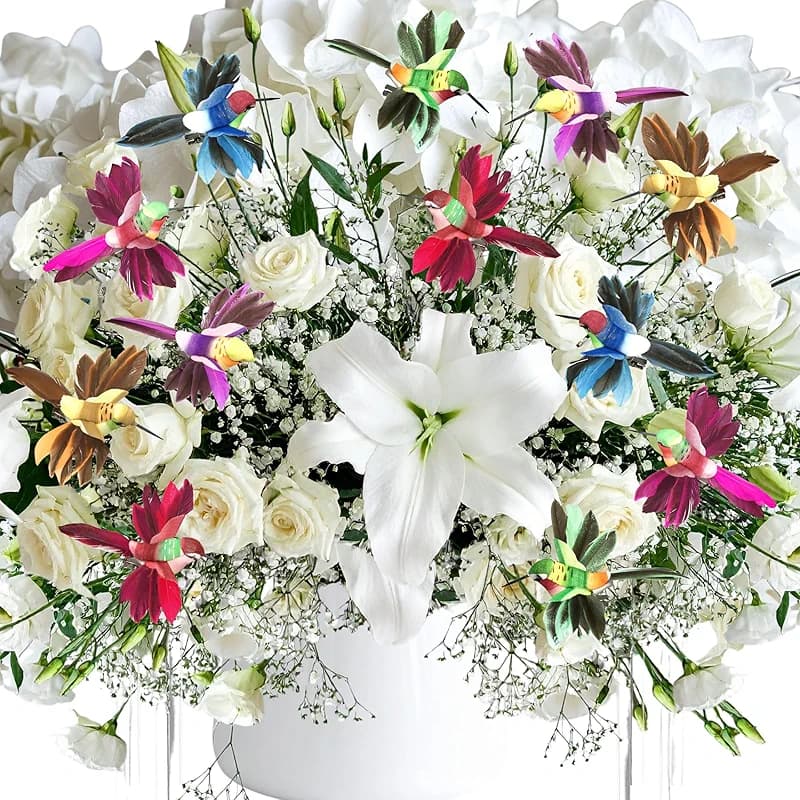 Hummingbird Clip On Decorations - Set of 12- Wings Spread - Assorted — image 7