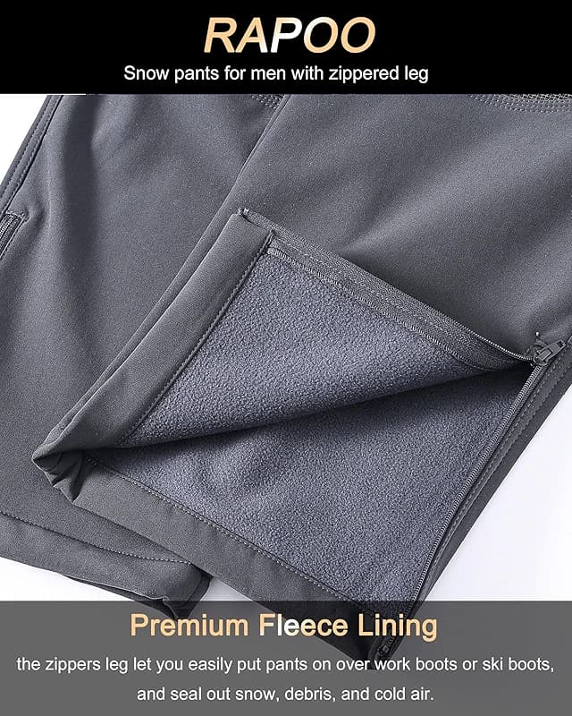 Rapoo Snow Ski Softshell Waterproof Snowboard Winter Hiking Cargo Pants — image 4