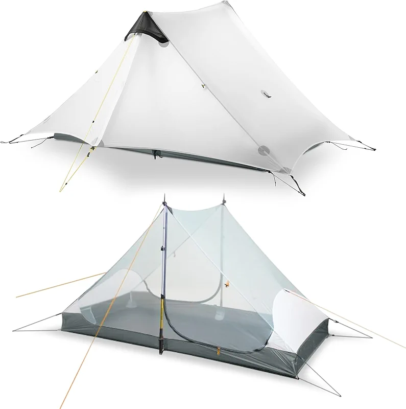 LANSHAN Ultralight Tent 3-Season Backpacking Tent for 1-Person or 2-Person