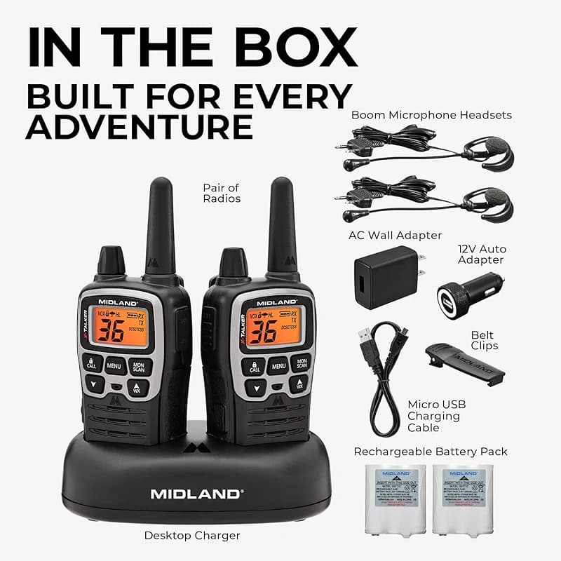 Midland T77VP5 X-TALKER Long Range Walkie-Talkie FRS Two-Way Radio for